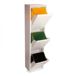 ARREGUI - Basic Cr301-b Pattumiera Per Raccolta Differenziata, 3 Secchi
